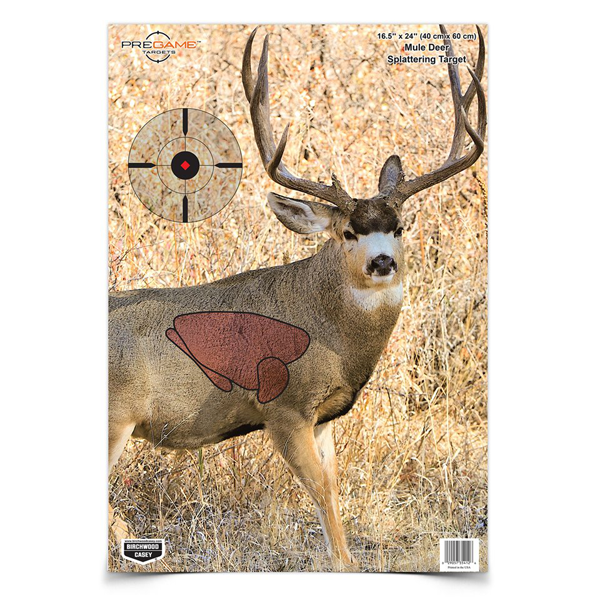 Targets Birchwood Casey Paper BIR 35402          PREGAME 16.5X24 MULEDEER    3PK